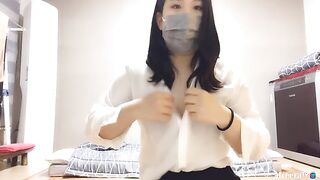귀여운 제복녀 자위&방송 2 (3)