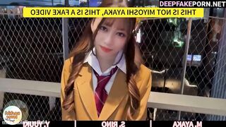 They left quickly after sex, fake Ayaka Miyoshi & Rino Sashihara 三吉彩花 ポルノ jpop allpop