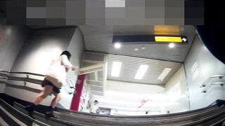 第９弾「青チェックJKギャルを狙え！」スカートめくりパンチラ voyeur jp 160526