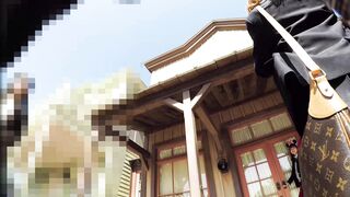 顔出しjk32 夢の国15某タレント似関西jkちゃんの スト越し花柄p 声かけ voyeur jp